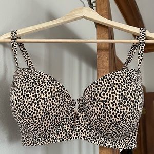 Shade & Shore // Target pink cheetah print bikini swimsuit top